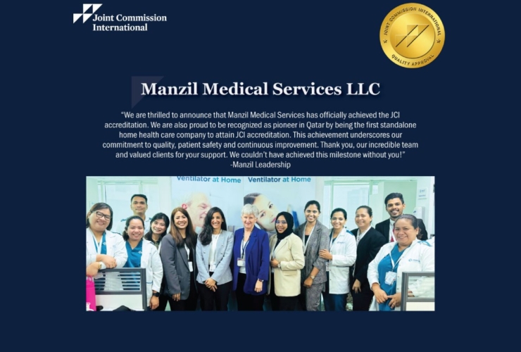 Manzil Medical Services is the first private home health care to be JCI accredited in Qatar